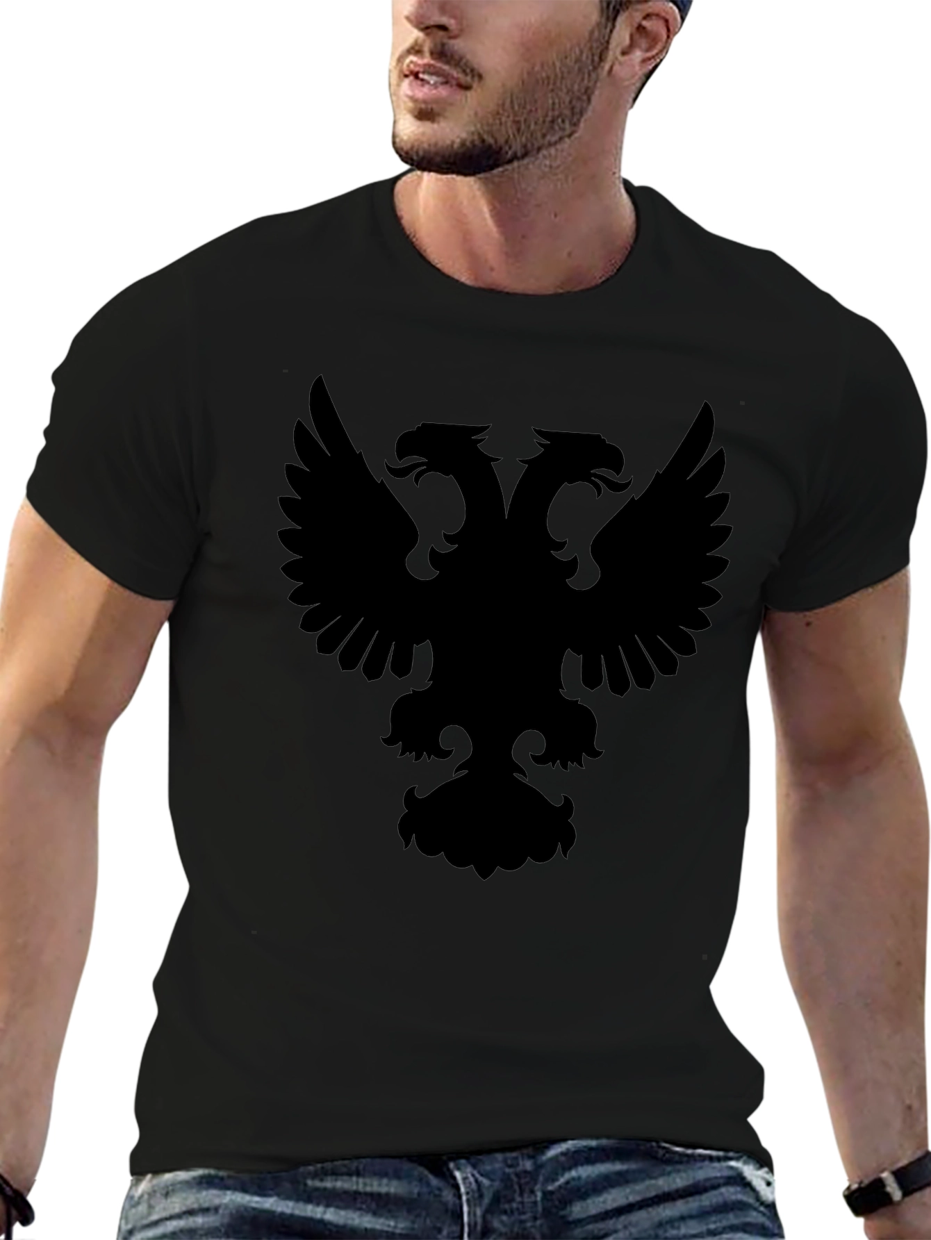Black Double-Headed Eagle Graphic Tee