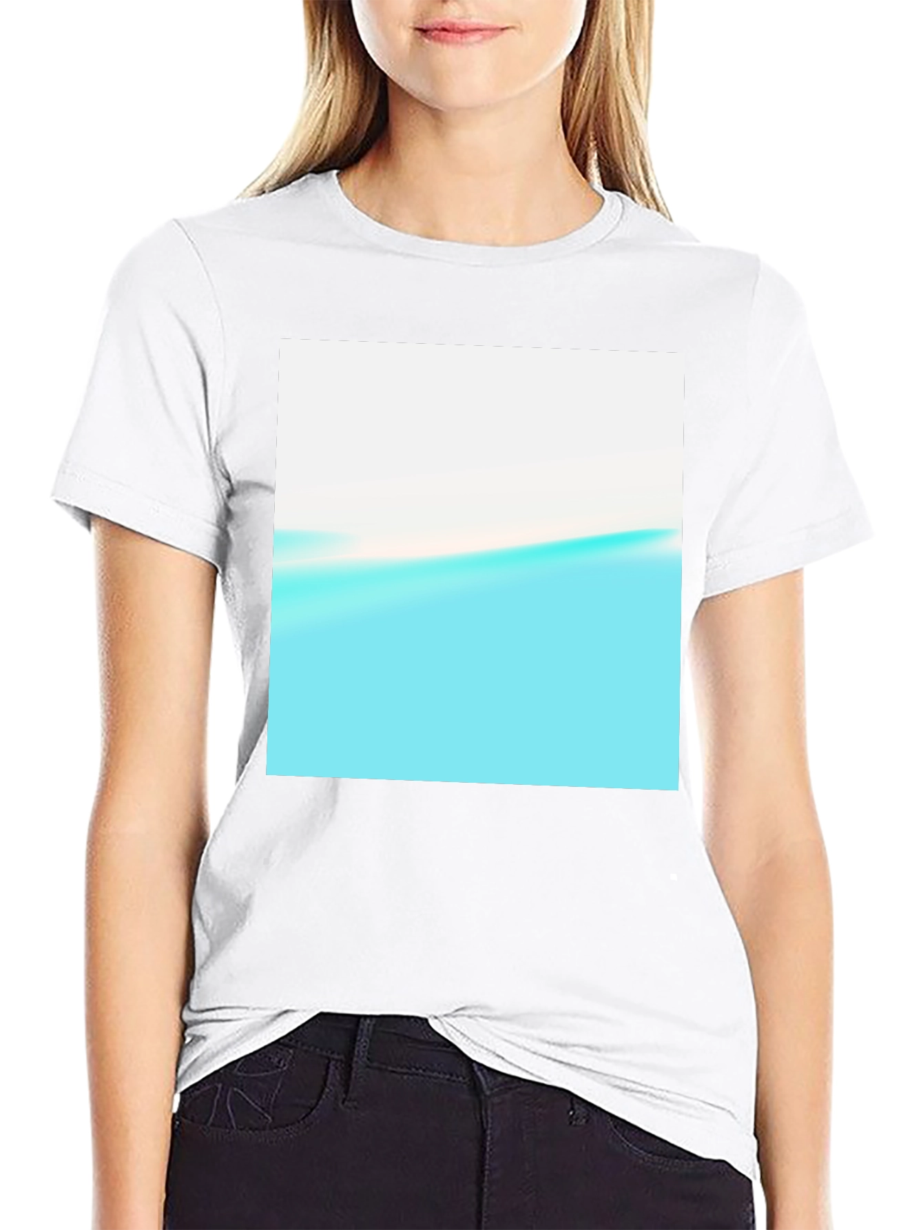 Abstract Horizon Black T-Shirt