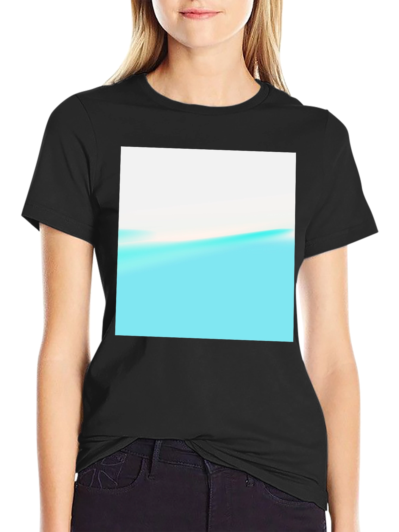 Abstract Horizon Black T-Shirt