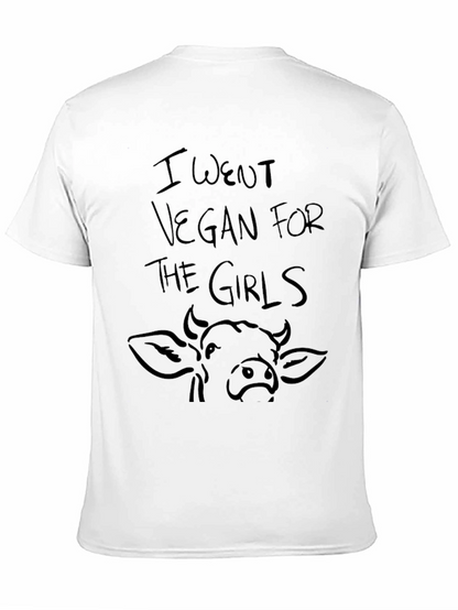 Vegan for the Girls Mens Black Graphic Tee