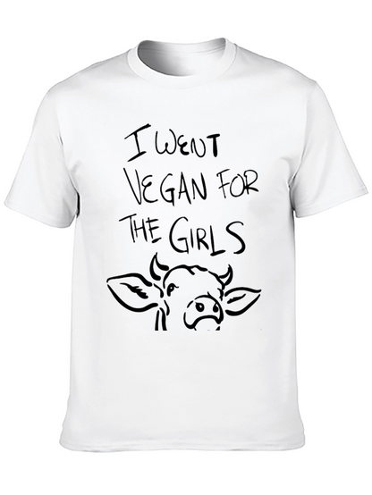 Vegan for the Girls Mens Black Graphic Tee