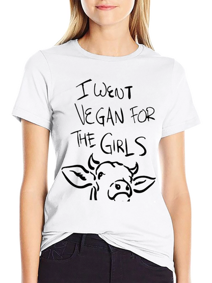 Vegan for the Girls Mens Black Graphic Tee