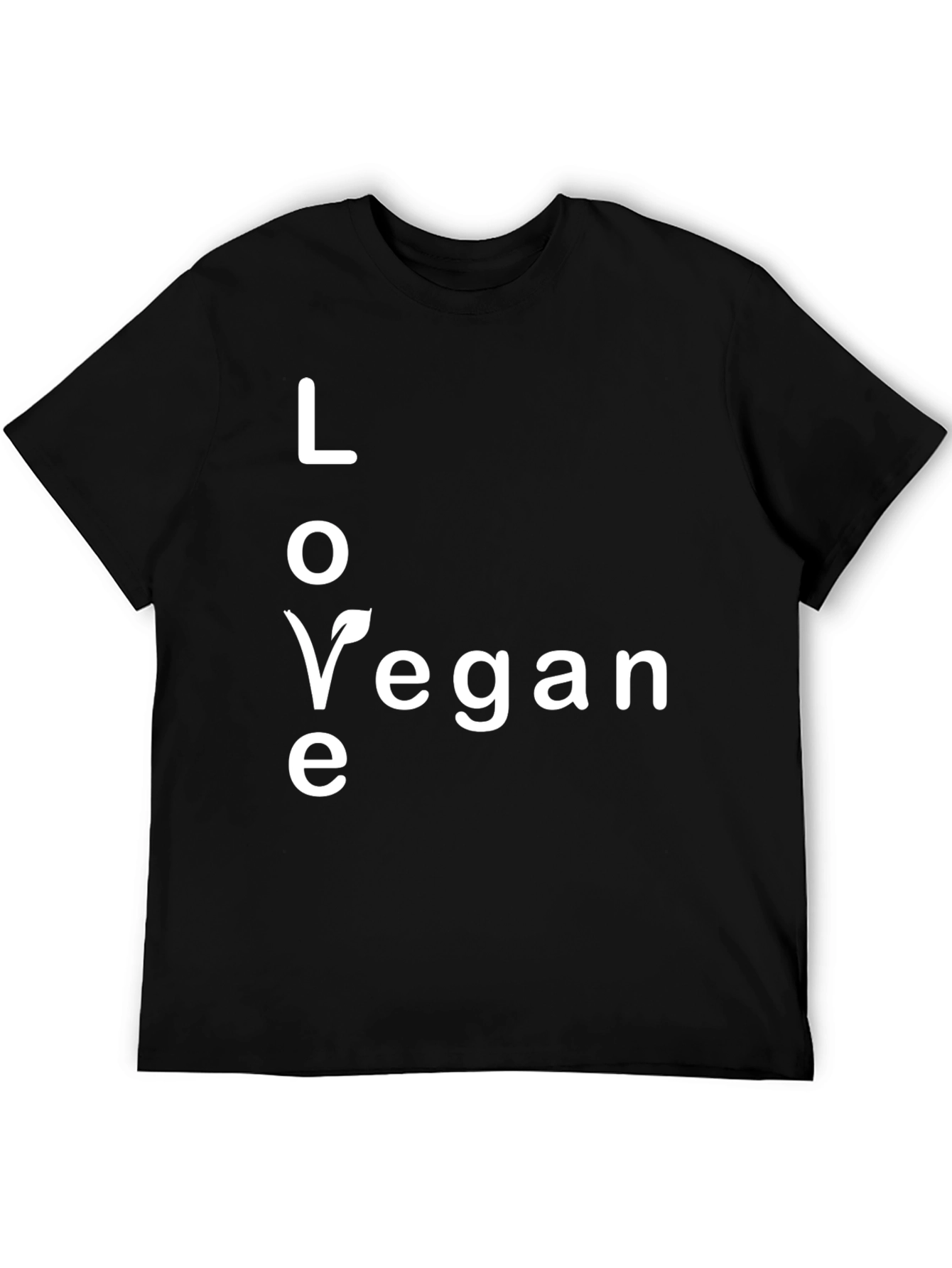 Love Vegan Black Graphic Tee
