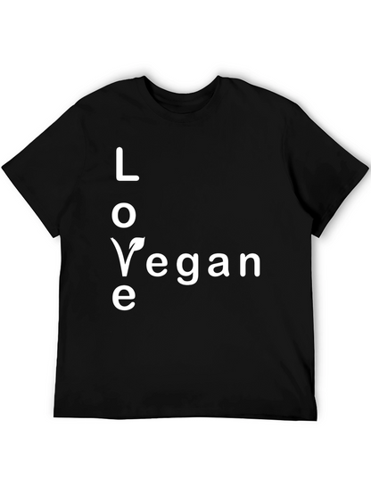 Love Vegan Black Graphic Tee