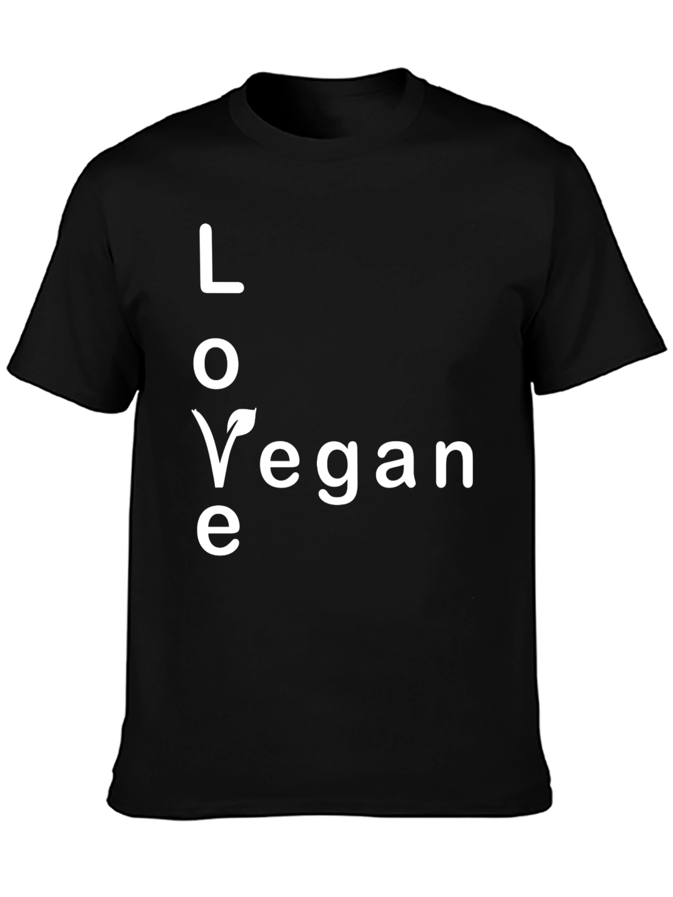 Love Vegan Black Graphic Tee