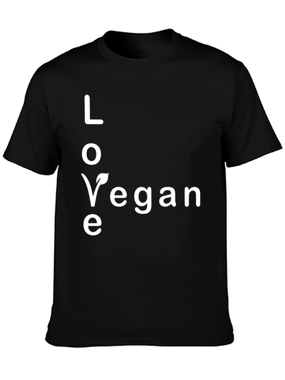 Love Vegan Black Graphic Tee