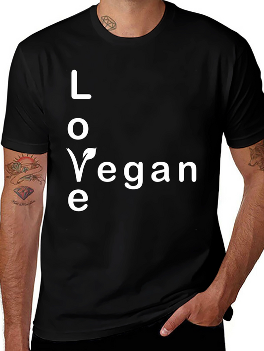 Love Vegan Black Graphic Tee