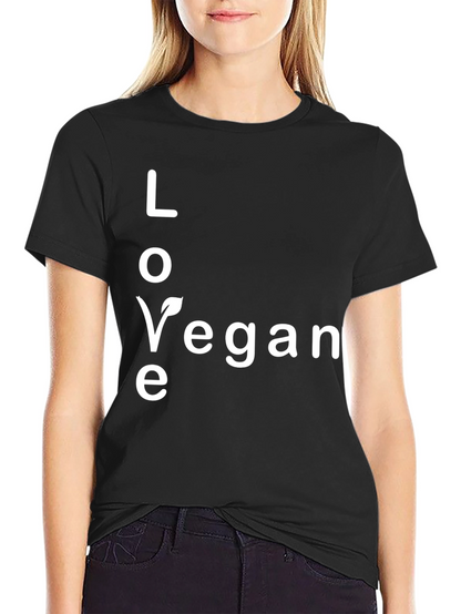 Love Vegan Black Graphic Tee