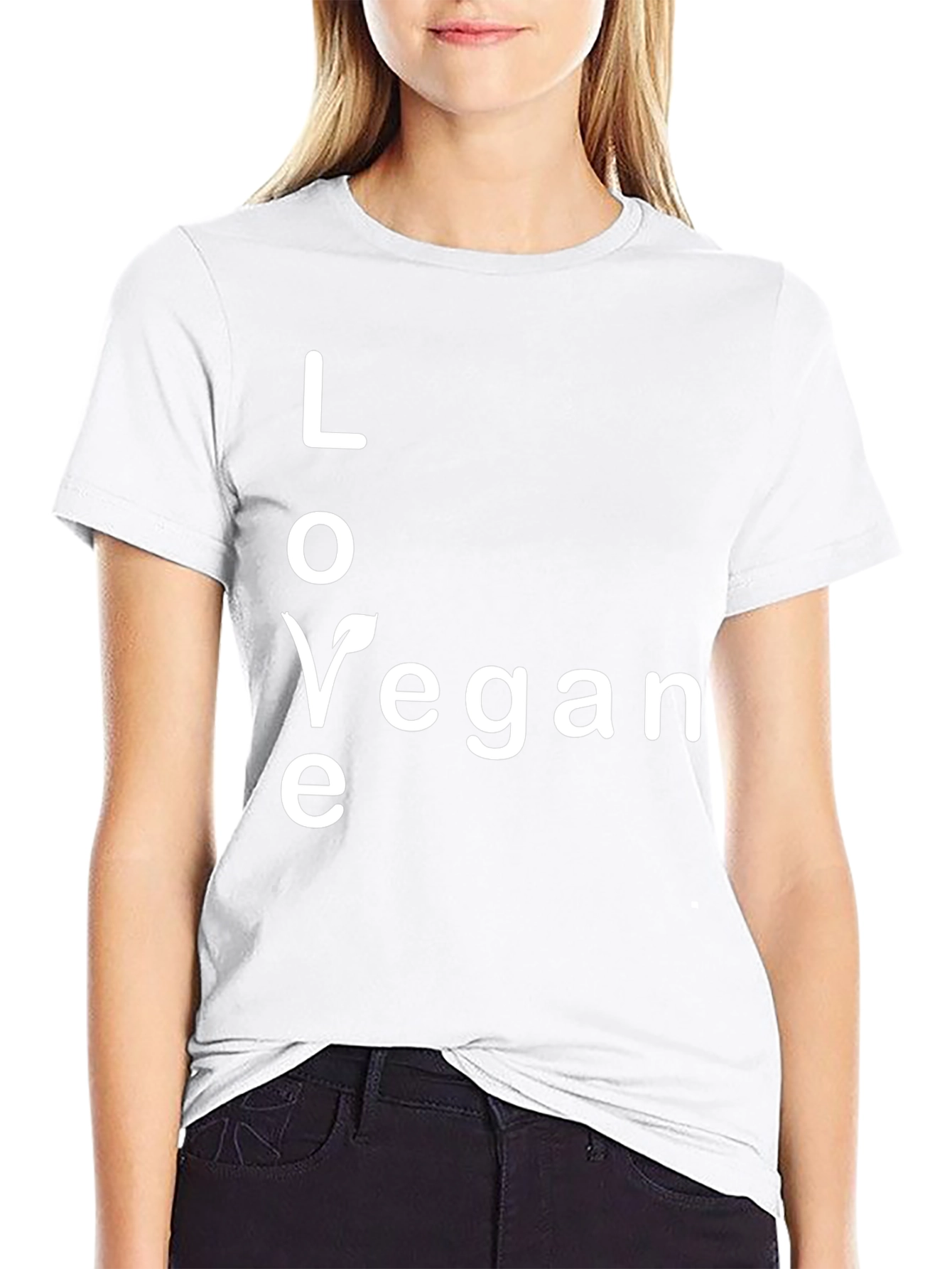 Love Vegan Black Graphic Tee