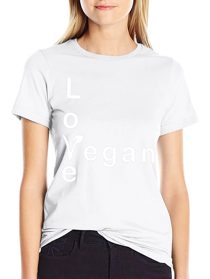 Love Vegan Black Graphic Tee