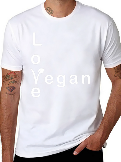 Love Vegan Black Graphic Tee