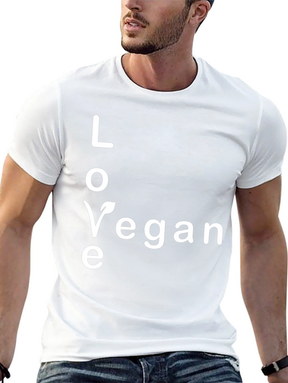 Love Vegan Black Graphic Tee