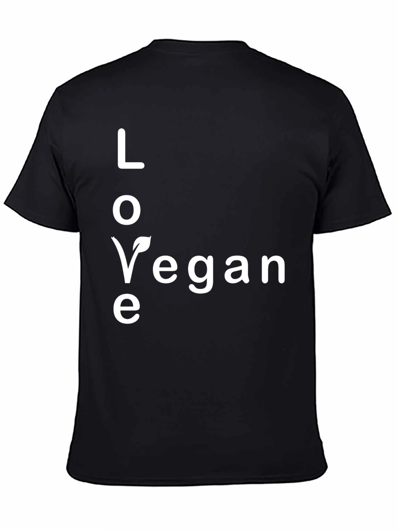 Love Vegan Black Graphic Tee