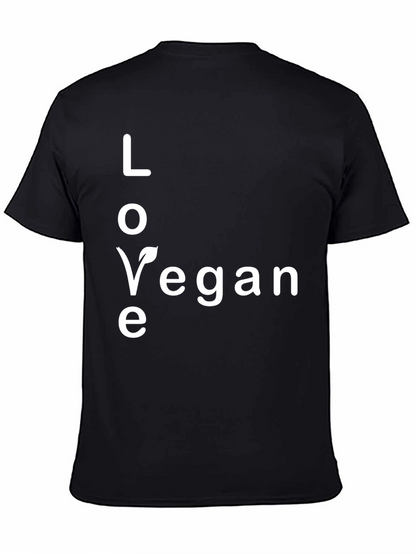 Love Vegan Black Graphic Tee