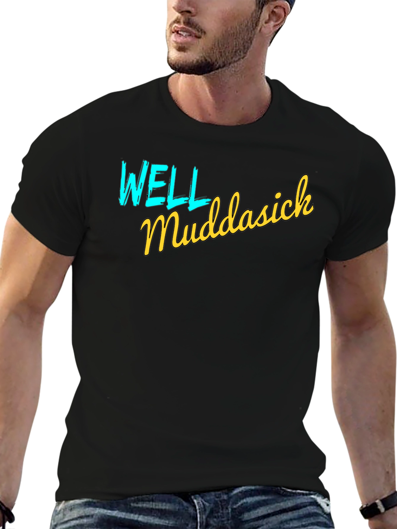 Well Muddasick Black Graphic T-Shirt