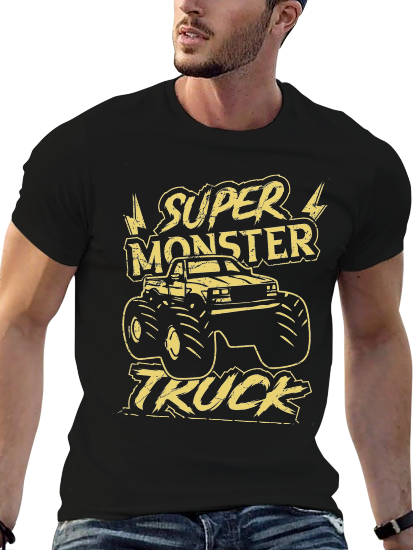 Super Monster Truck Graphic Tee - Black