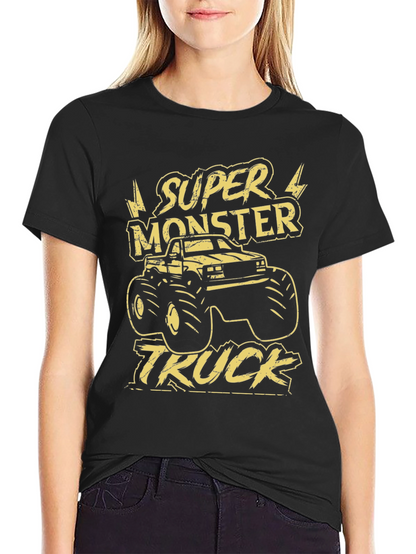 Super Monster Truck Graphic Tee - Black
