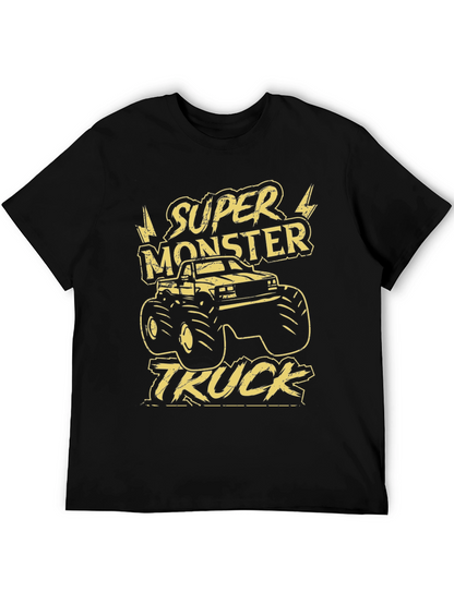 Super Monster Truck Graphic Tee - Black