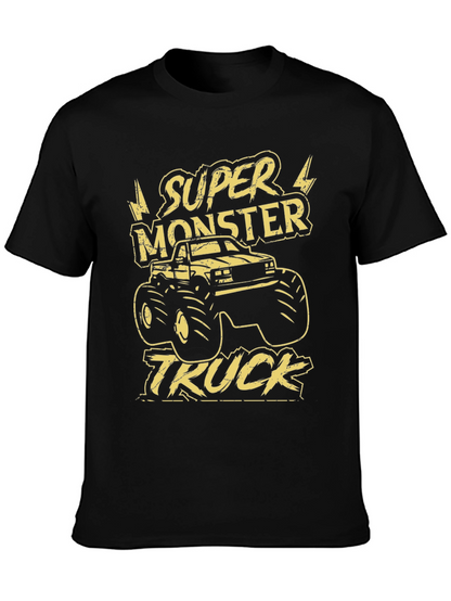 Super Monster Truck Graphic Tee - Black