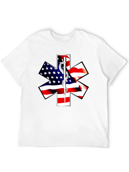American Flag Star of Life EMS T-Shirt