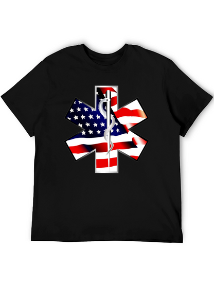 American Flag Star of Life EMS T-Shirt