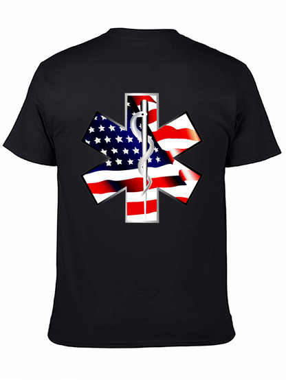 American Flag Star of Life EMS T-Shirt