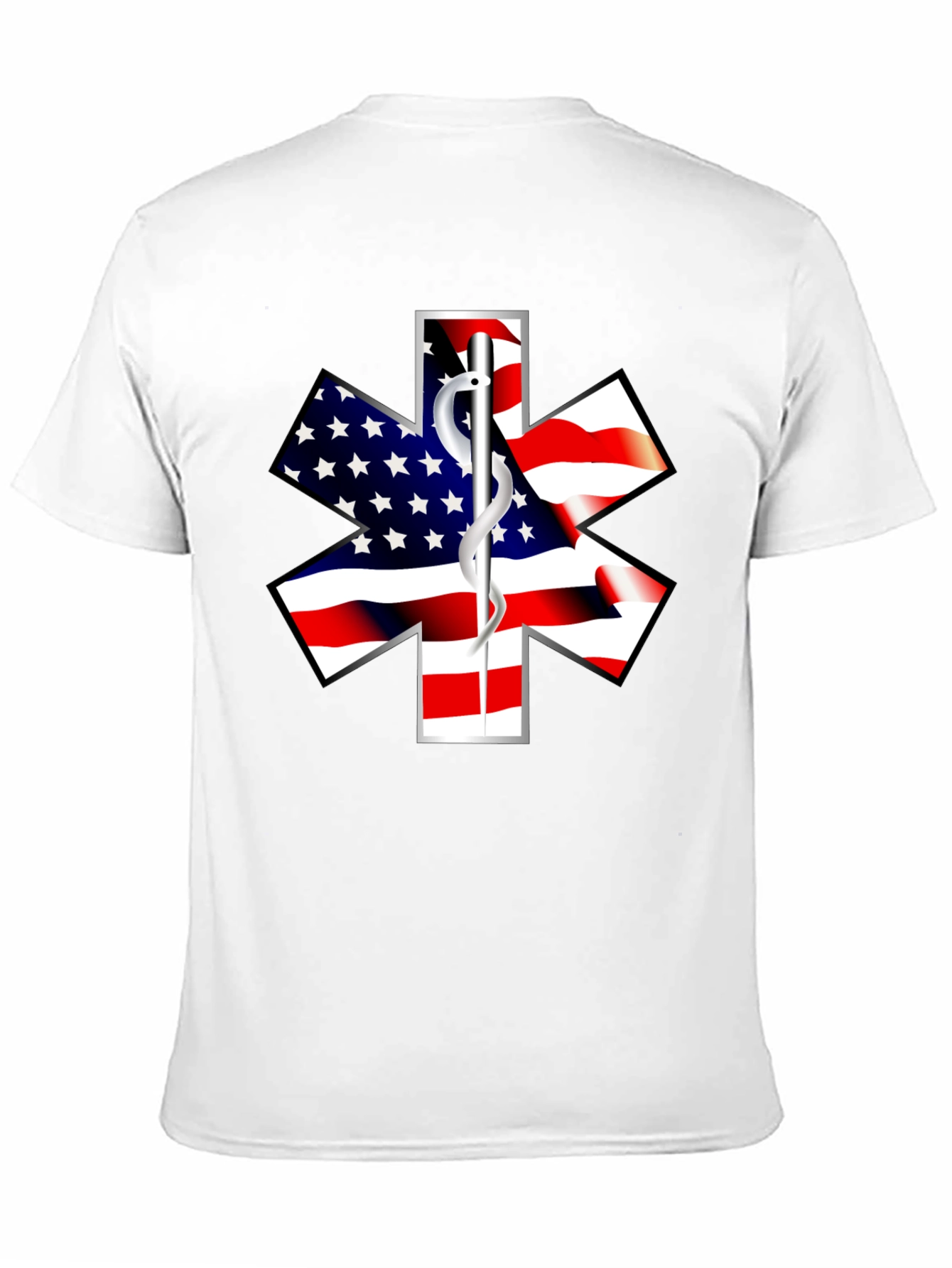 American Flag Star of Life EMS T-Shirt