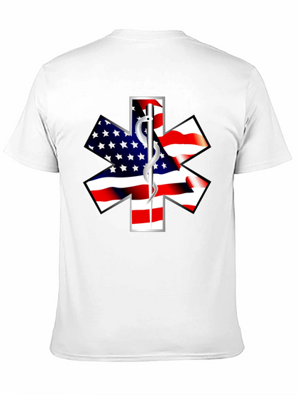 American Flag Star of Life EMS T-Shirt