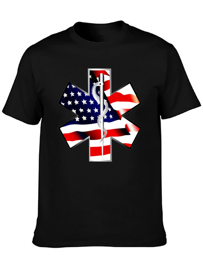 American Flag Star of Life EMS T-Shirt