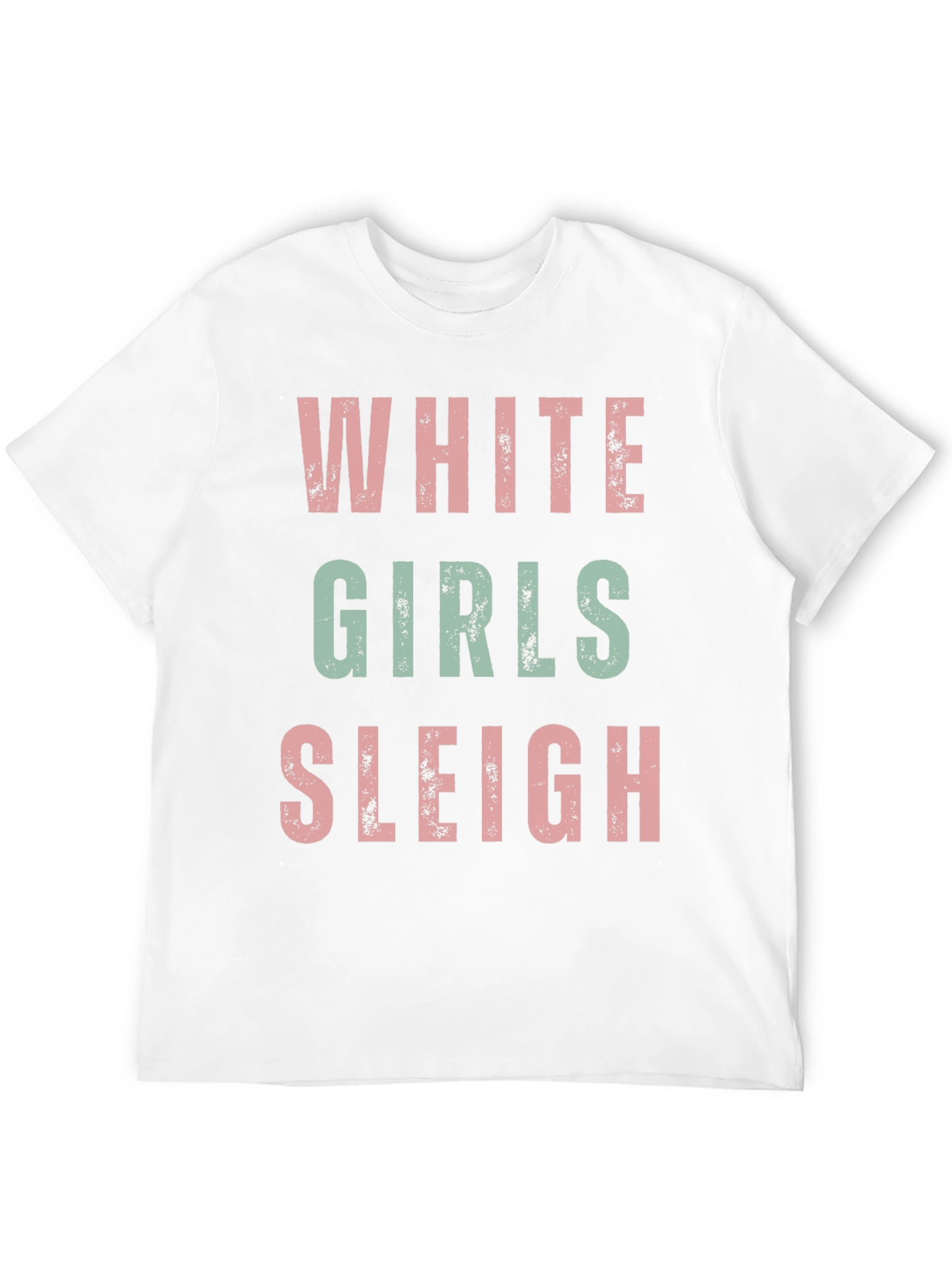 White Girls Sleigh Christmas T-Shirt