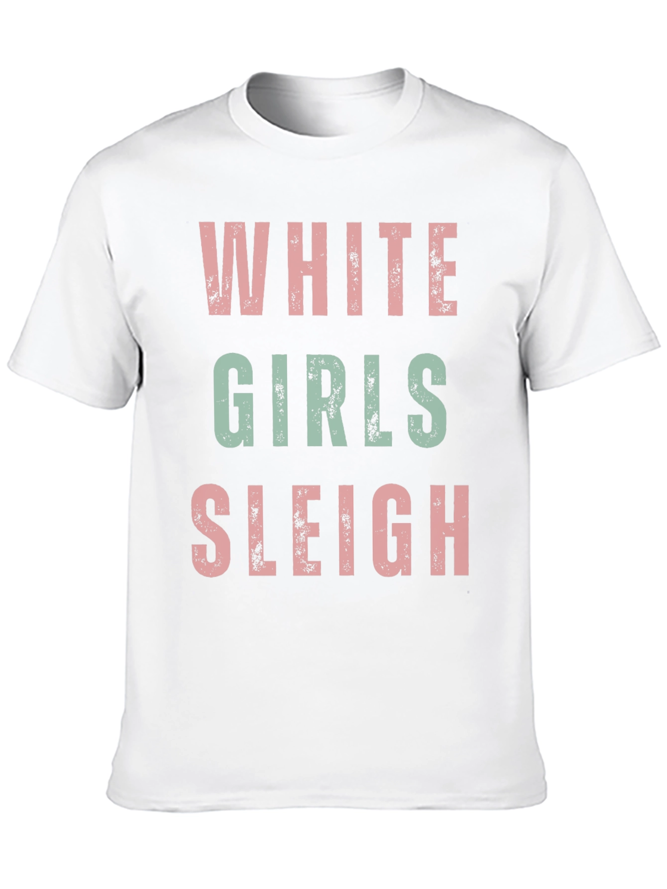 White Girls Sleigh Christmas T-Shirt