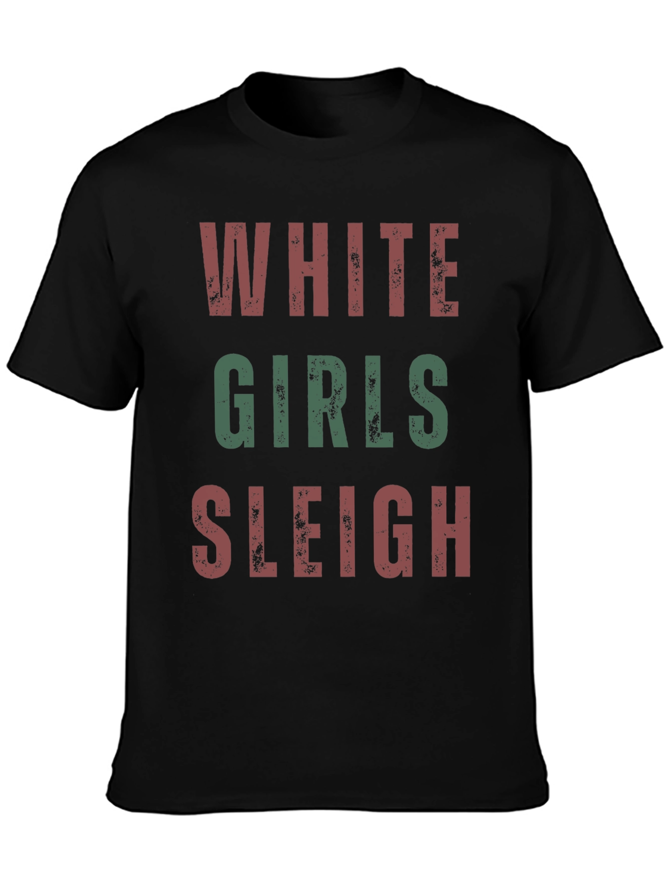 White Girls Sleigh Christmas T-Shirt