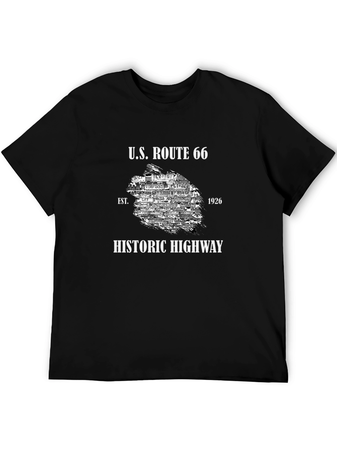 U.S. Route 66 Historic Highway Black T-Shirt