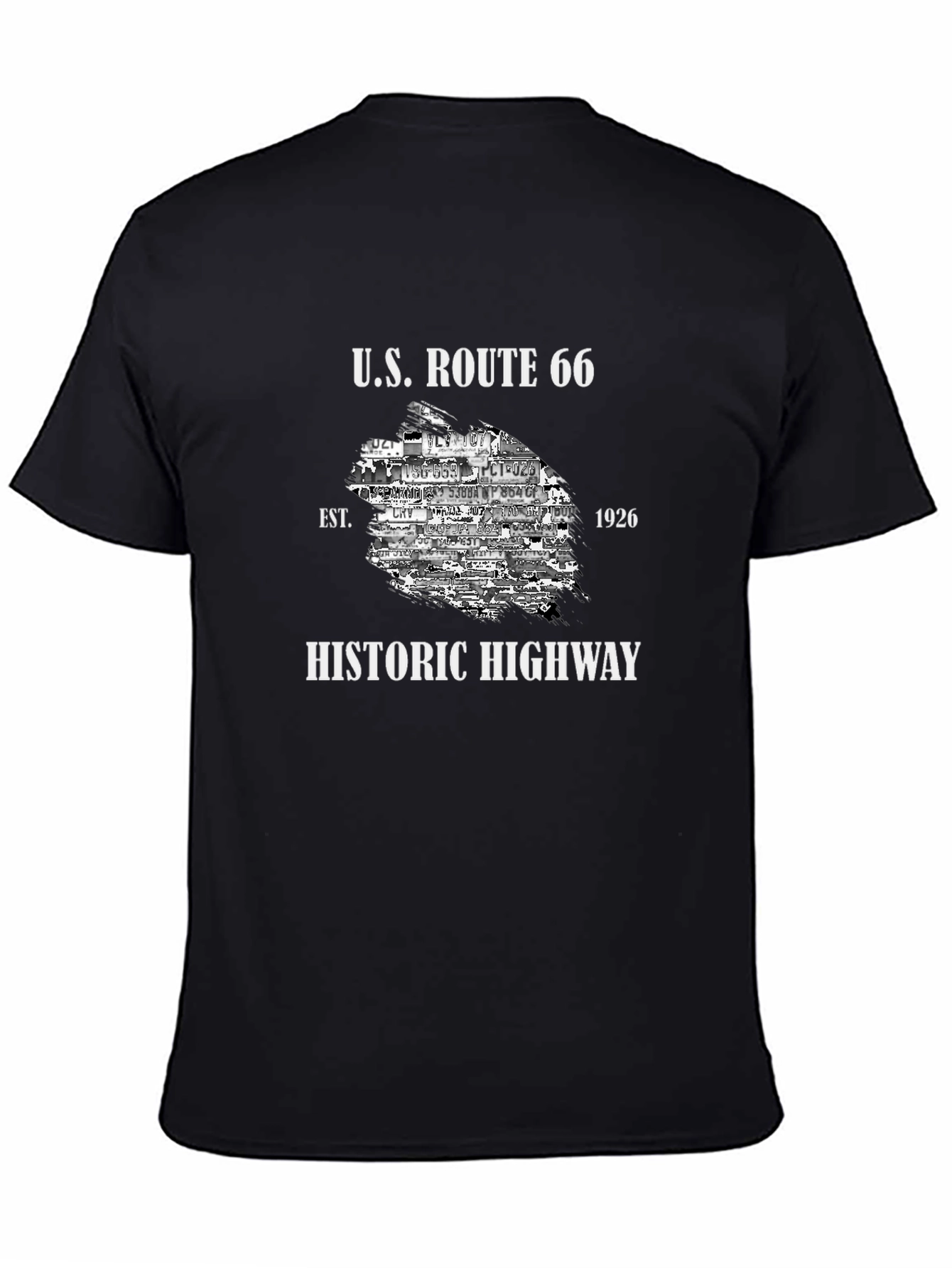 U.S. Route 66 Historic Highway Black T-Shirt
