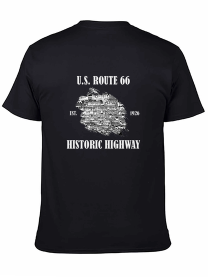 U.S. Route 66 Historic Highway Black T-Shirt