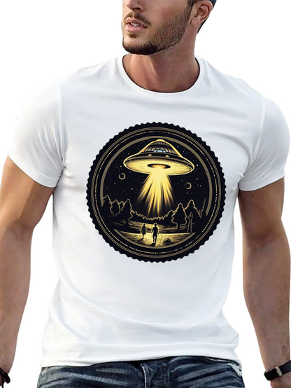 UFO Abduction Graphic Tee - Black
