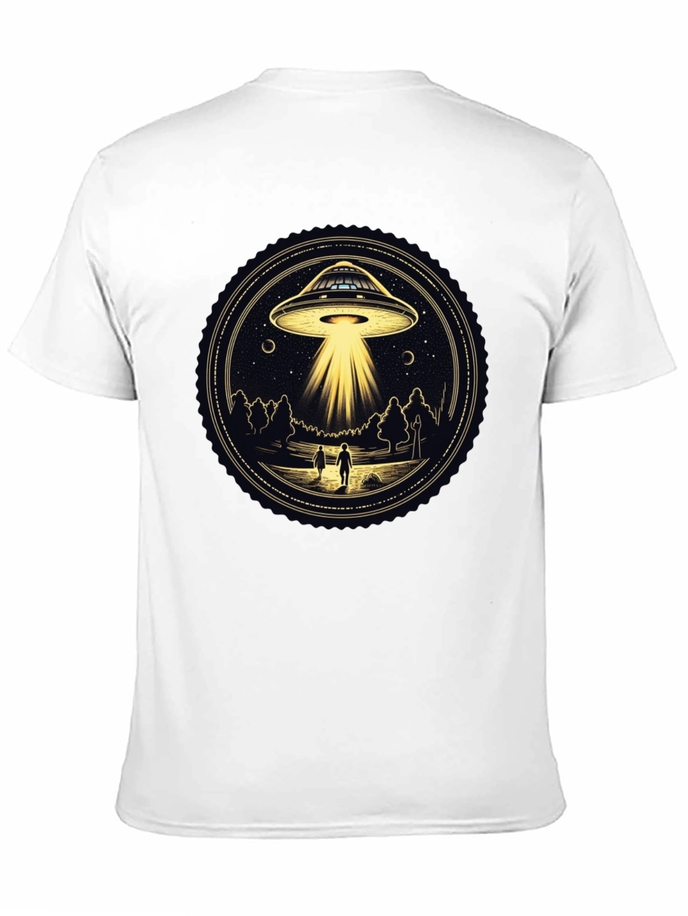 UFO Abduction Graphic Tee - Black