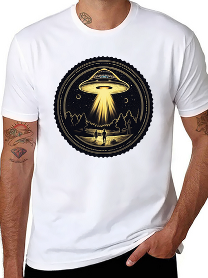 UFO Abduction Graphic Tee - Black