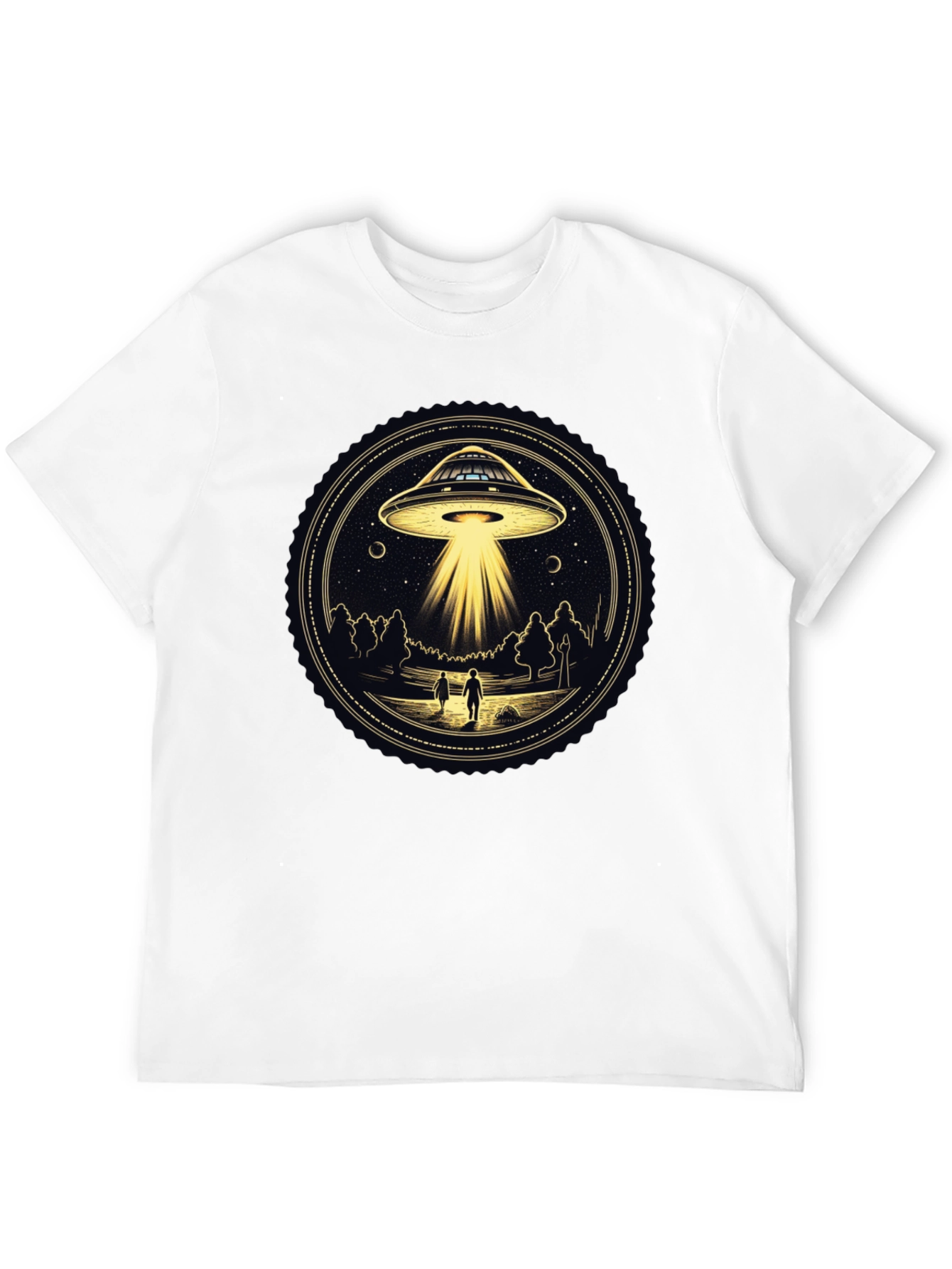 UFO Abduction Graphic Tee - Black