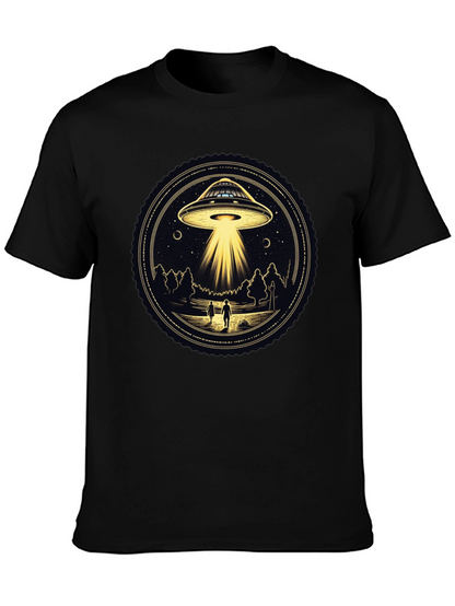 UFO Abduction Graphic Tee - Black