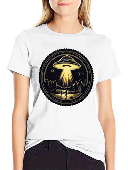UFO Abduction Graphic Tee - Black