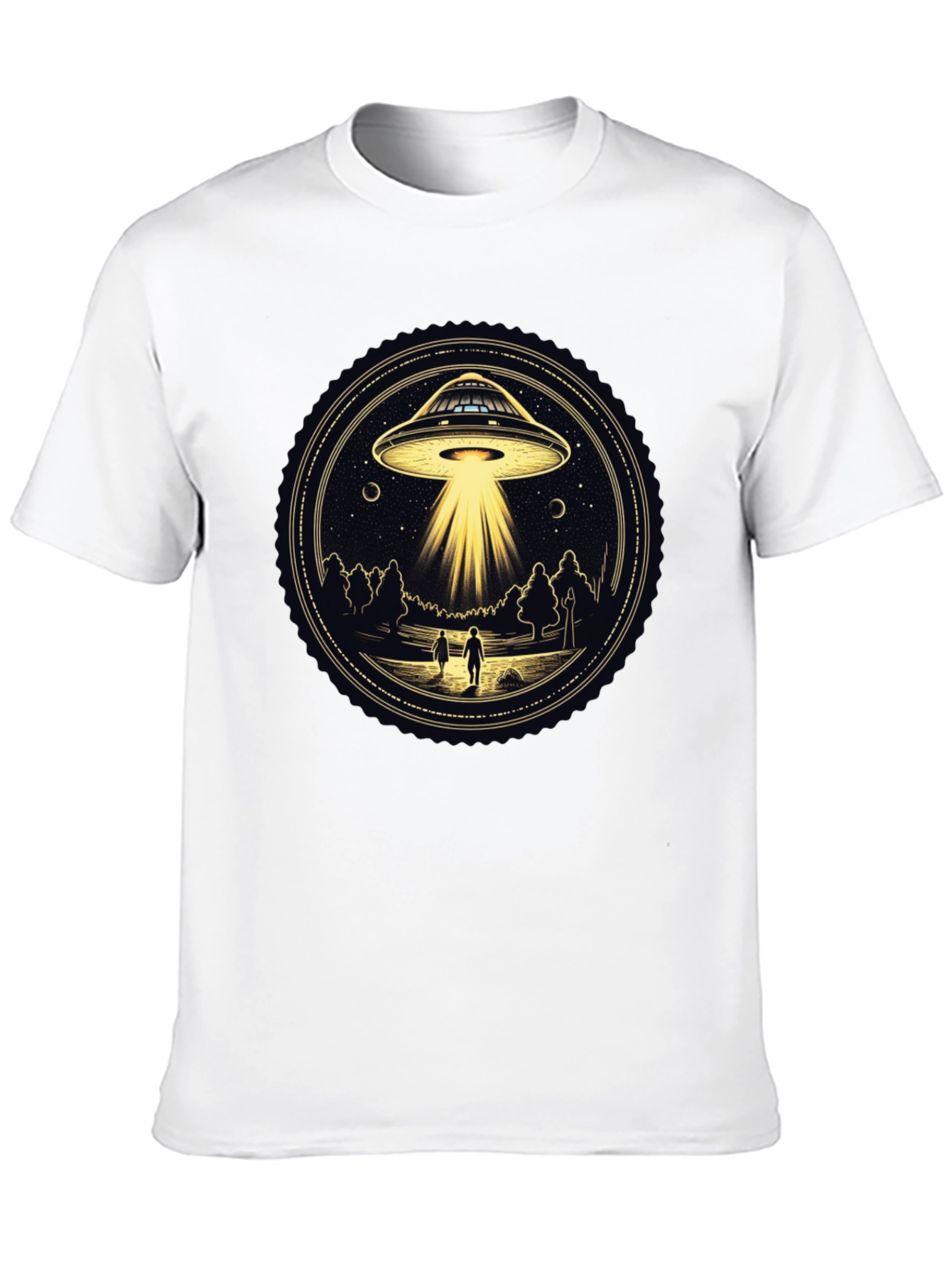 UFO Abduction Graphic Tee - Black