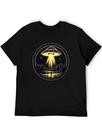 UFO Abduction Graphic Tee - Black