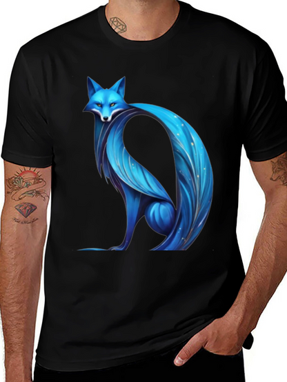 Blue Fox Graphic Tee - Modern Stylish Design