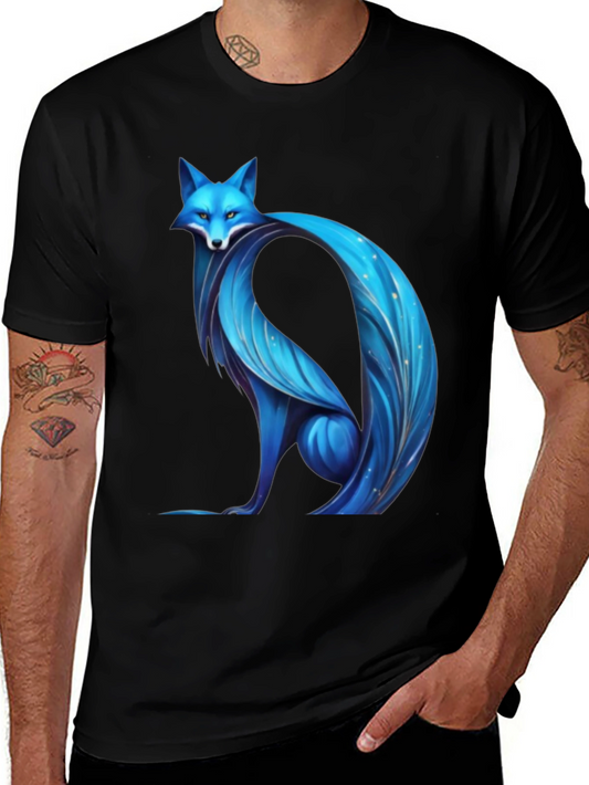 Blue Fox Graphic Tee - Modern Stylish Design