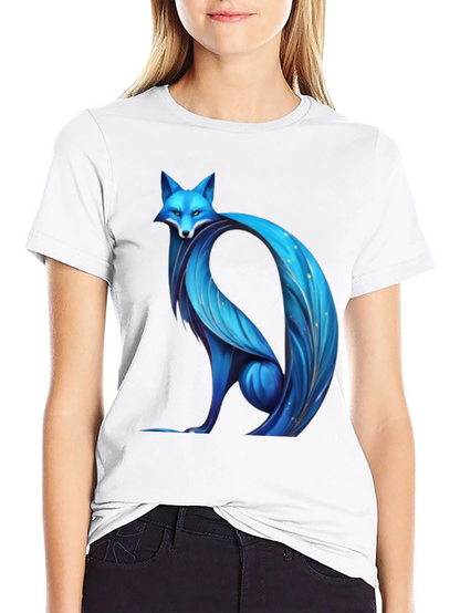 Blue Fox Graphic Tee - Modern Stylish Design