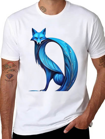 Blue Fox Graphic Tee - Modern Stylish Design