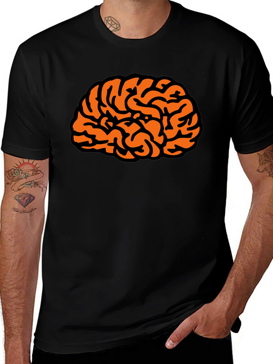 Brain Graphic Tee - Black Short Sleeve Shirt