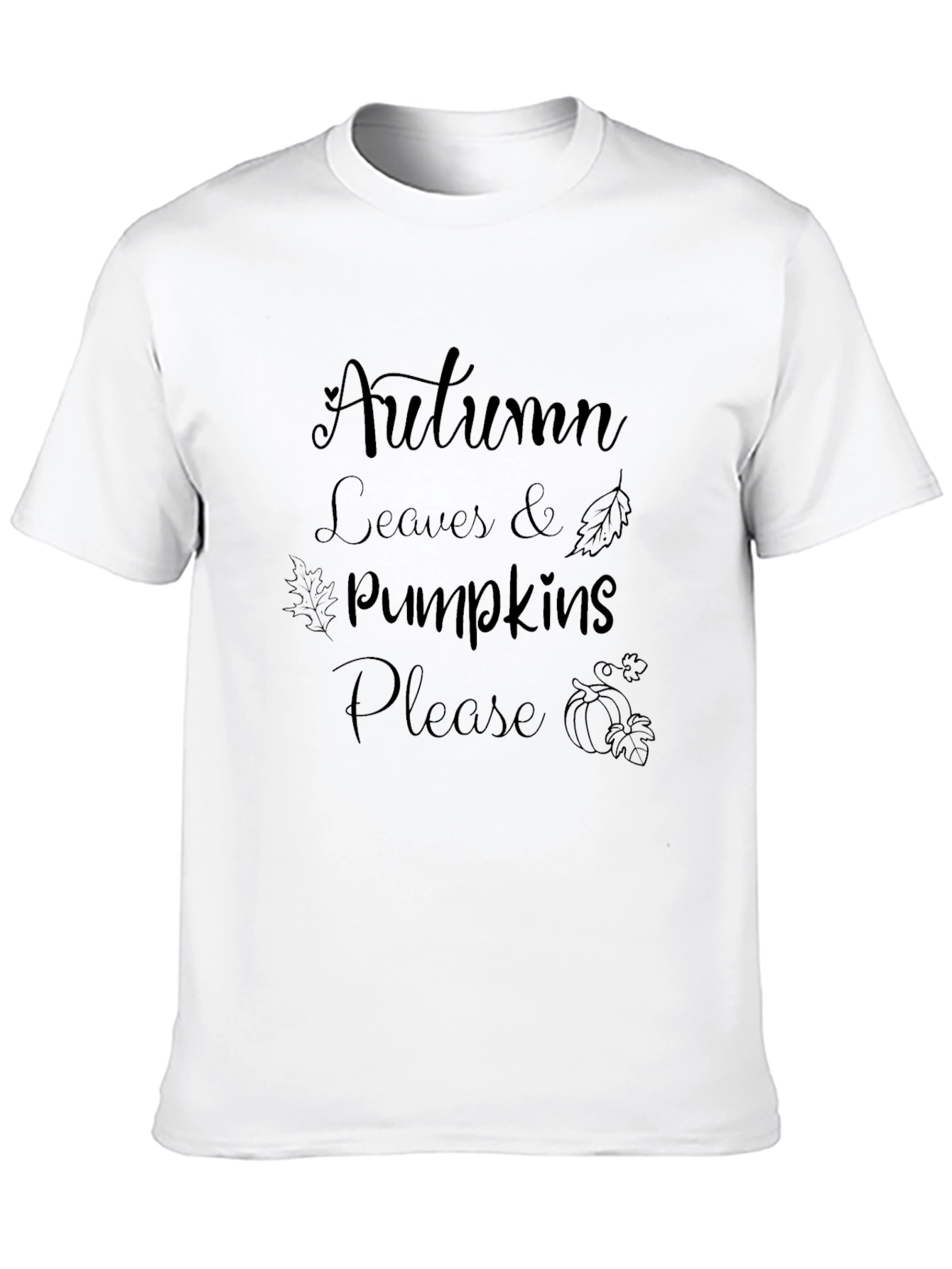 Autumn Leaves & Pumpkins Please Graphic Tee