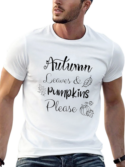 Autumn Leaves & Pumpkins Please Graphic Tee